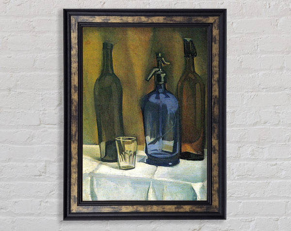 Juan Gris Siphon And Bottles Framed Print