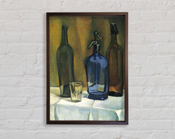 Juan Gris Siphon And Bottles Framed Print