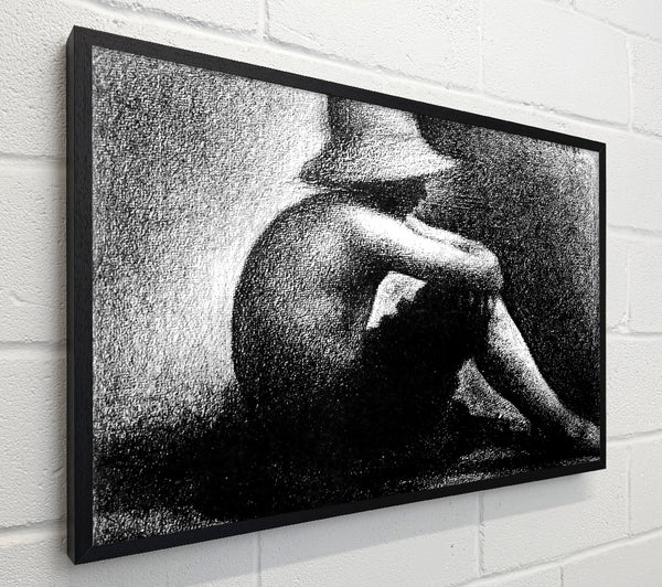 Seurat Sitting Boy In Straw Hat