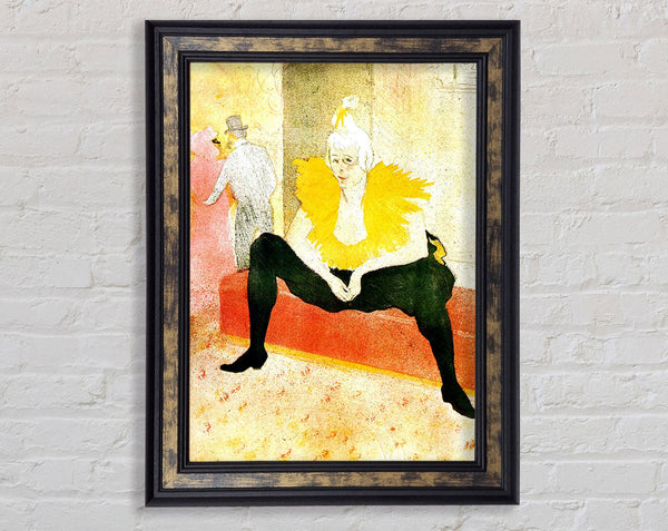 Toulouse Lautrec Sitting Clown Framed Print