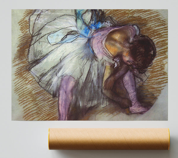 Degas Sitting Dancer Lacing Her Slipper Poster