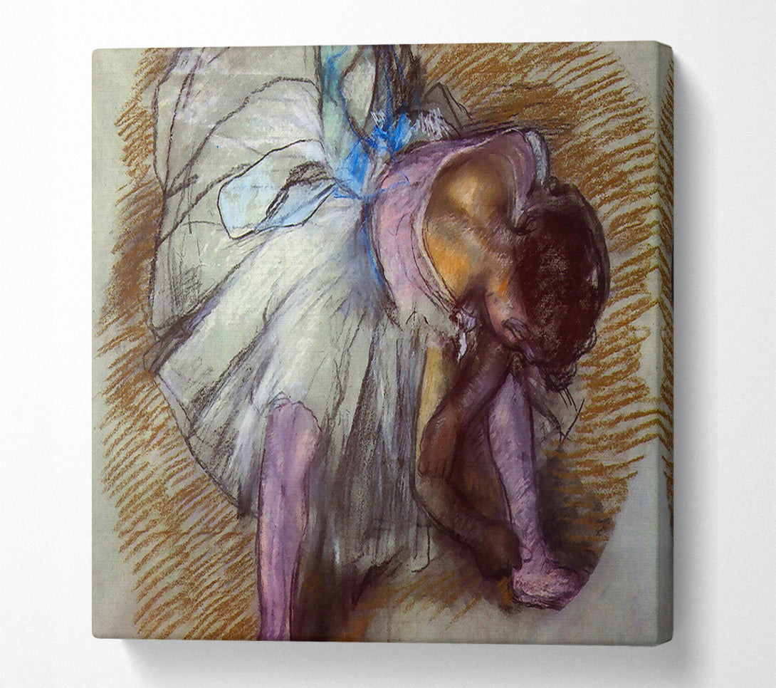  A Canvas Print of Degas Sitting Dancer Lacing Her Slipper Canvas Art