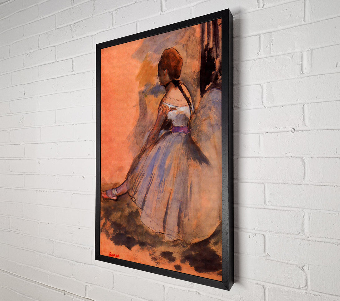  A Canvas Print of Degas Sitting Dancer With Extended Left Leg Canvas Art