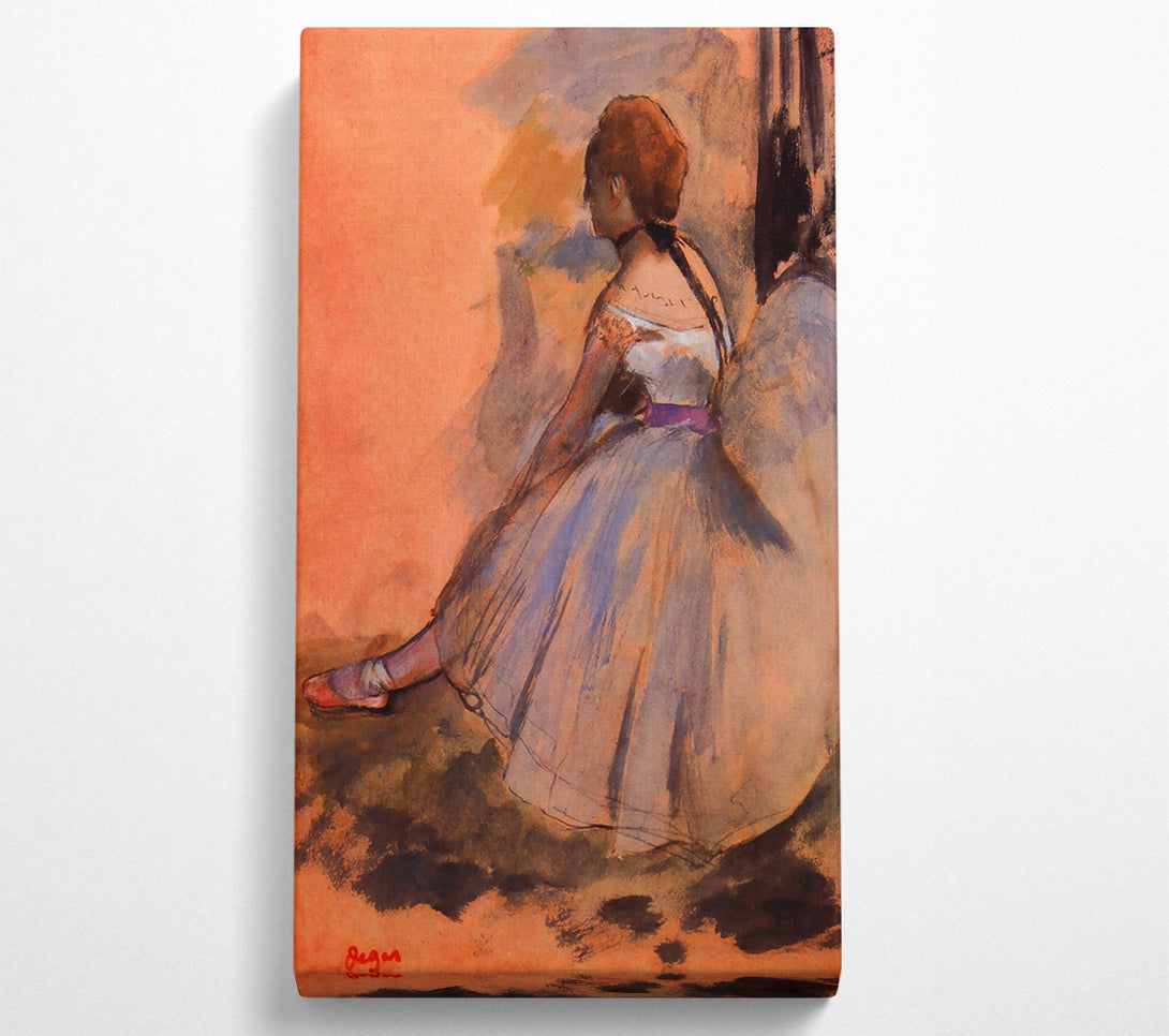  A Canvas Print of Degas Sitting Dancer With Extended Left Leg Canvas Art