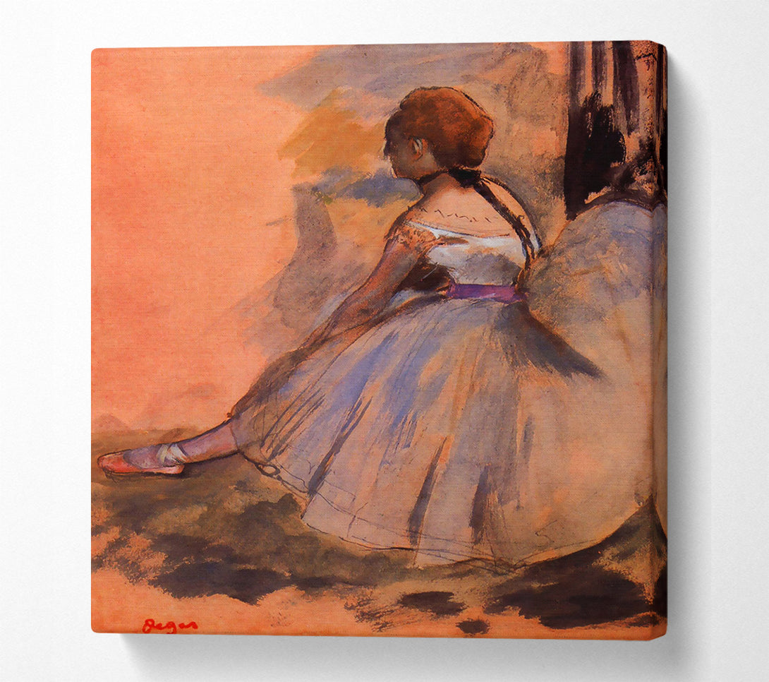  A Canvas Print of Degas Sitting Dancer With Extended Left Leg Canvas Art