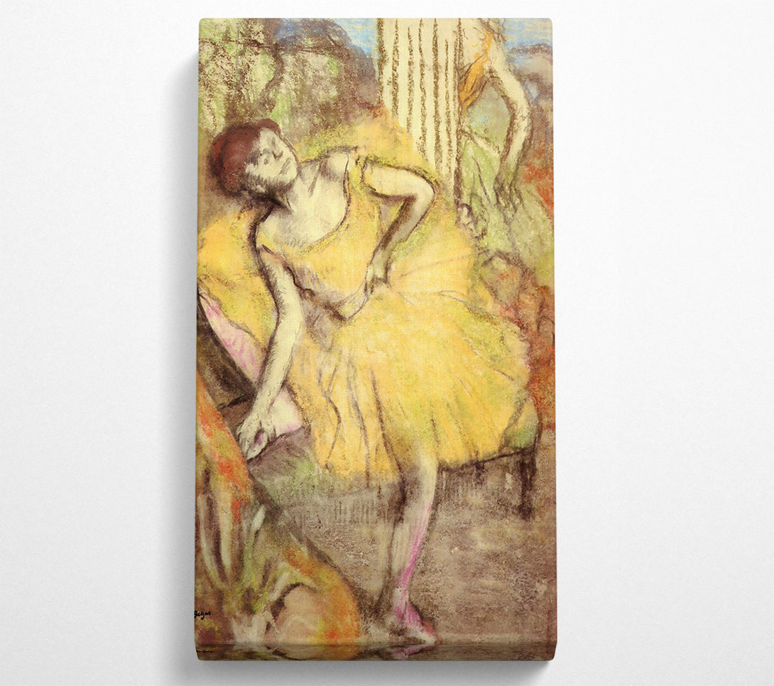  A Canvas Print of Degas Sitting Dancer With The Right Leg Up Canvas Print