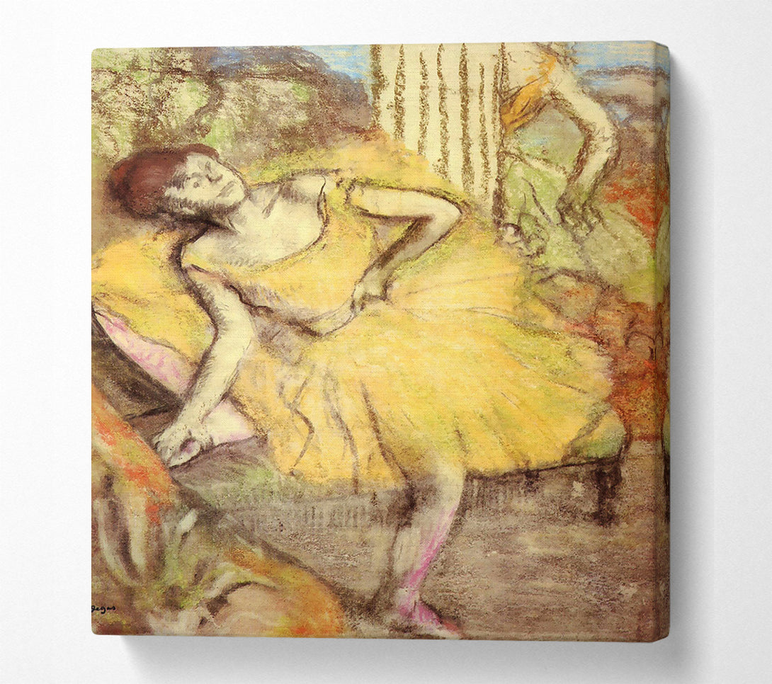  A Canvas Print of Degas Sitting Dancer With The Right Leg Up Canvas Print