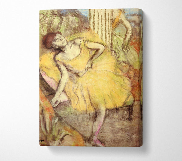  A Canvas Print of Degas Sitting Dancer With The Right Leg Up Canvas Print