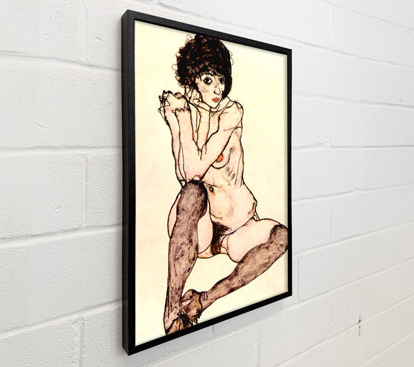 Schiele Sitting Female Nude