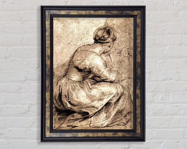 Rubens Sitting Girl Framed Print