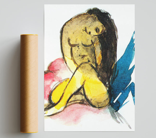 Franz Marc Sitting Yellow Lady Poster