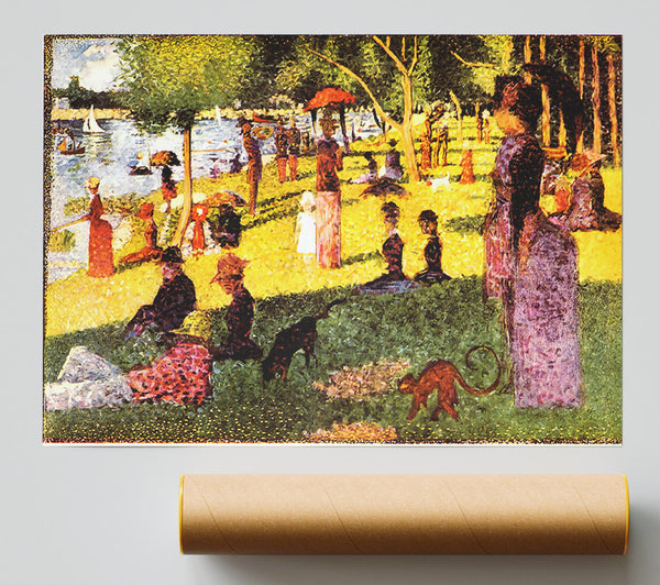 Seurat Sketch Of People Print