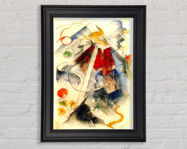 Franz Marc Sketch Of The Brenner Road 1 Framed Print