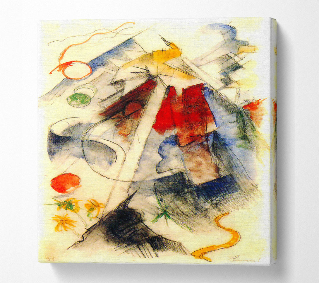  A Canvas Print of Franz Marc Sketch Of The Brenner Road 1 Canvas Art