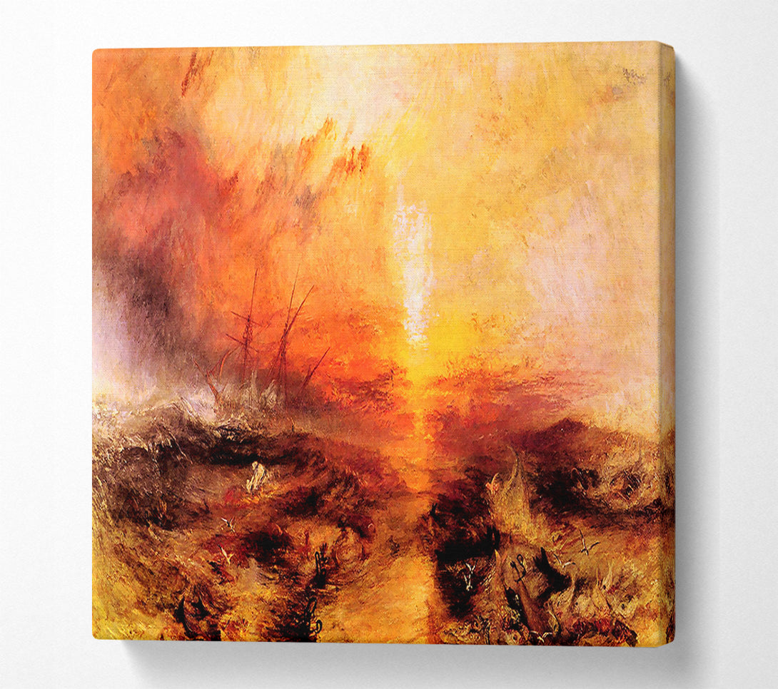  A Canvas Print of Joseph Mallord Turner Slaves Being Thrown Overboard Typhoon Approaching Canvas Print