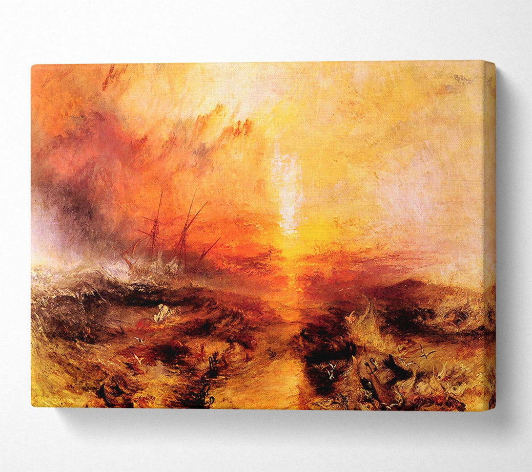  A Canvas Print of Joseph Mallord Turner Slaves Being Thrown Overboard Typhoon Approaching Canvas Print