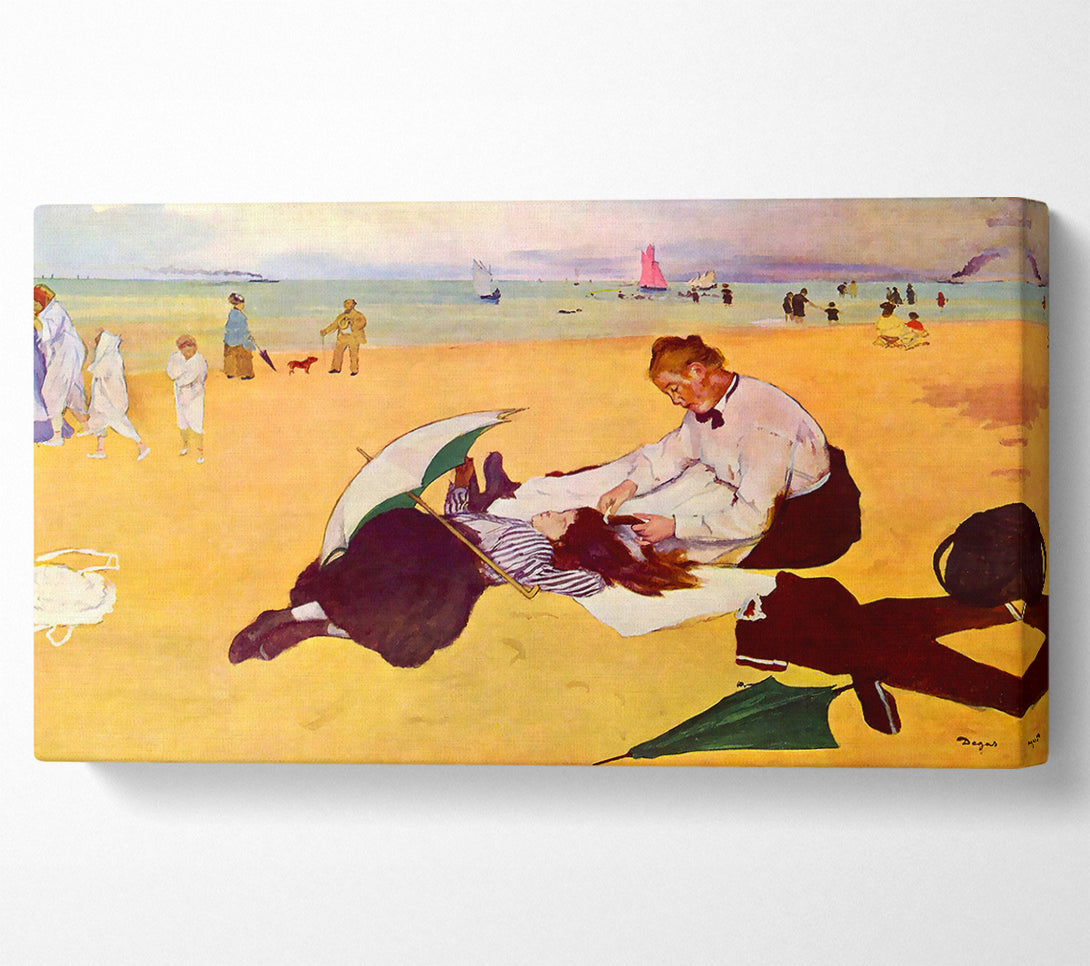  A Canvas Print of Degas Small Girls On The Beach Canvas Wall Art
