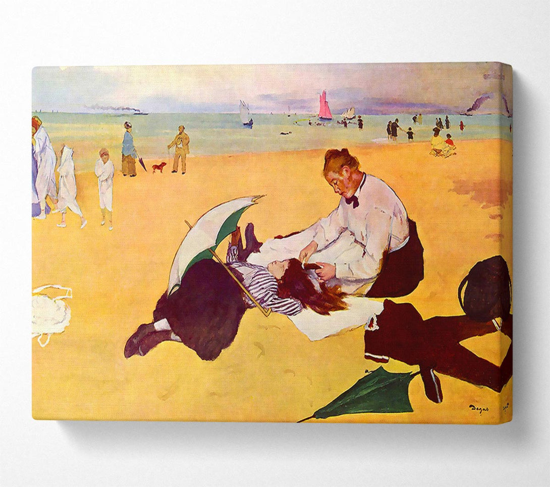  A Canvas Print of Degas Small Girls On The Beach Canvas Wall Art