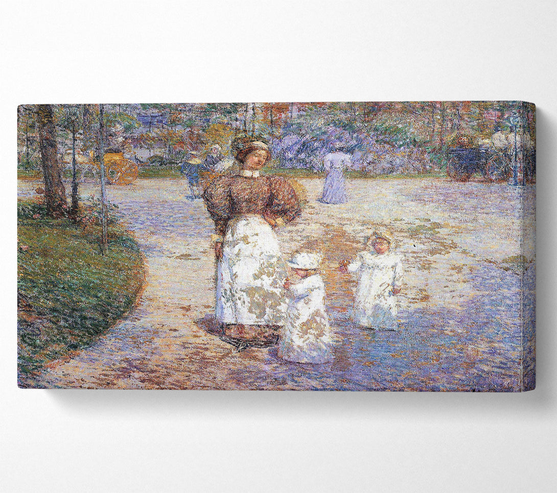 A Canvas Print of Hassam Spring In Central Park Canvas Print
