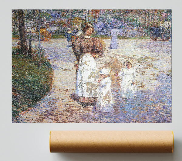 Hassam Spring In Central Park Giclee Print
