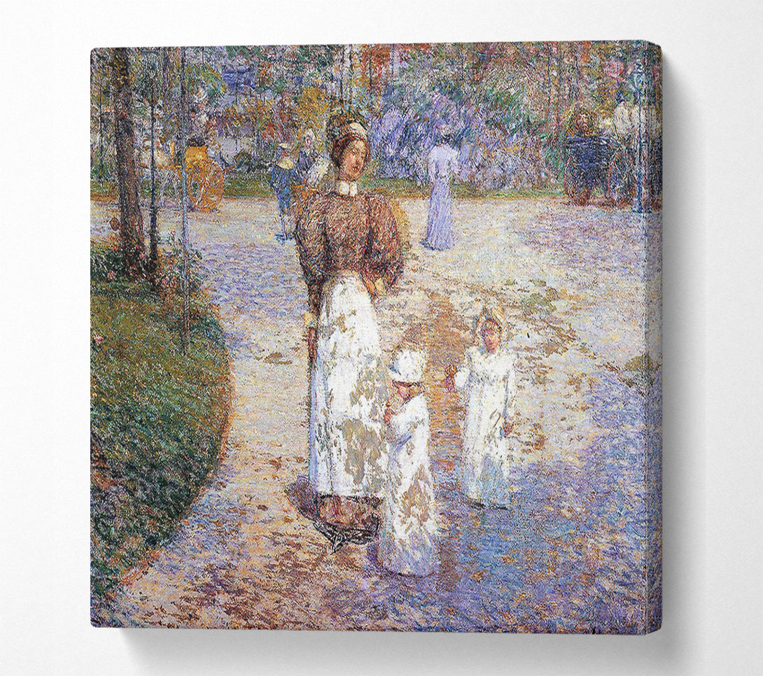  A Canvas Print of Hassam Spring In Central Park Canvas Print
