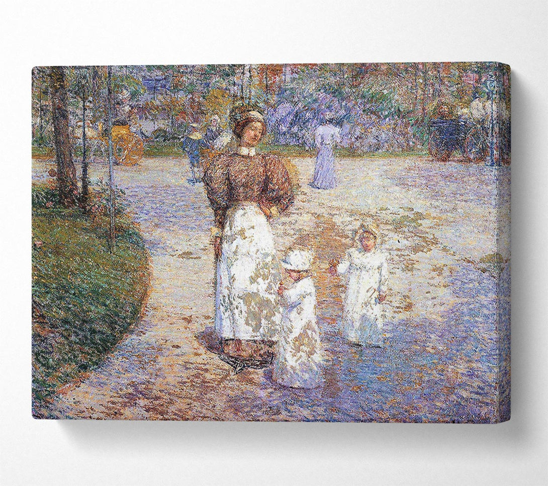  A Canvas Print of Hassam Spring In Central Park Canvas Print