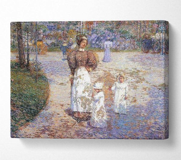  A Canvas Print of Hassam Spring In Central Park Canvas Print