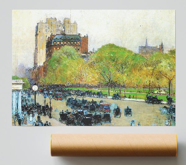Hassam Spring Morning In The Heart Of The City Poster