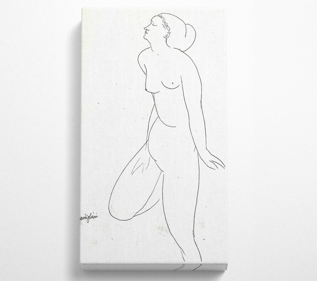  A Canvas Print of Modigliani Standing Nude 2 Canvas Print