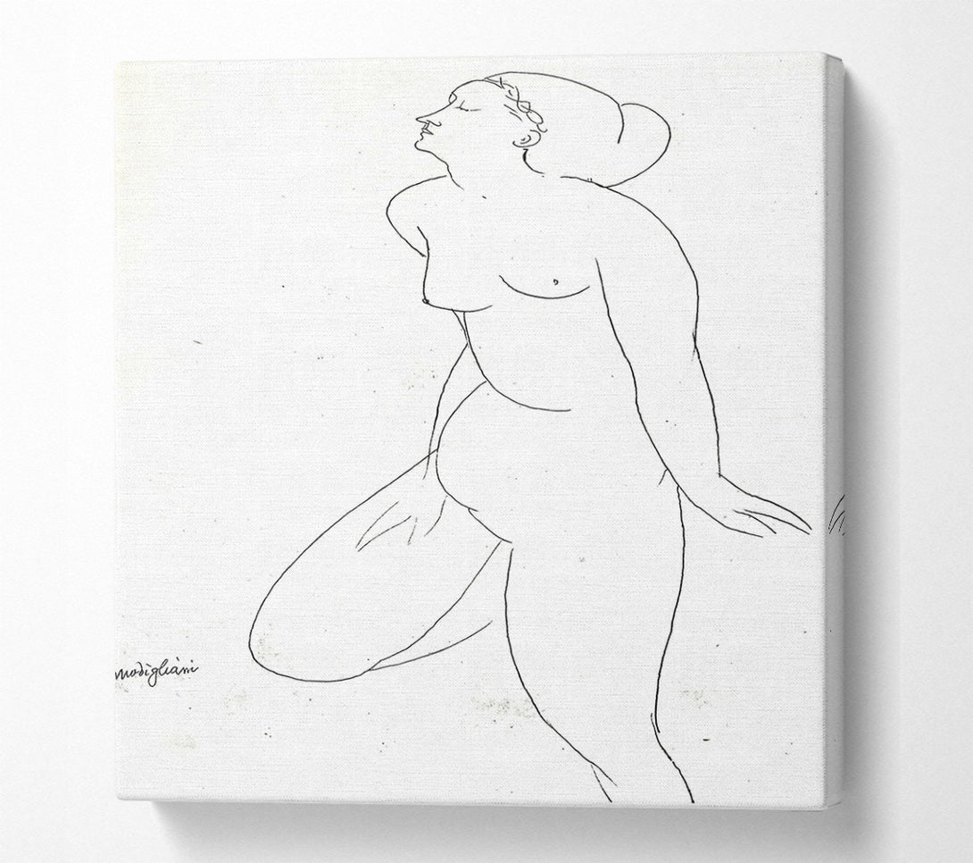  A Canvas Print of Modigliani Standing Nude 2 Canvas Print