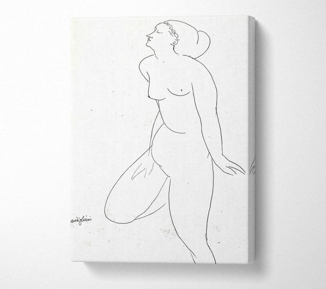  A Canvas Print of Modigliani Standing Nude 2 Canvas Print