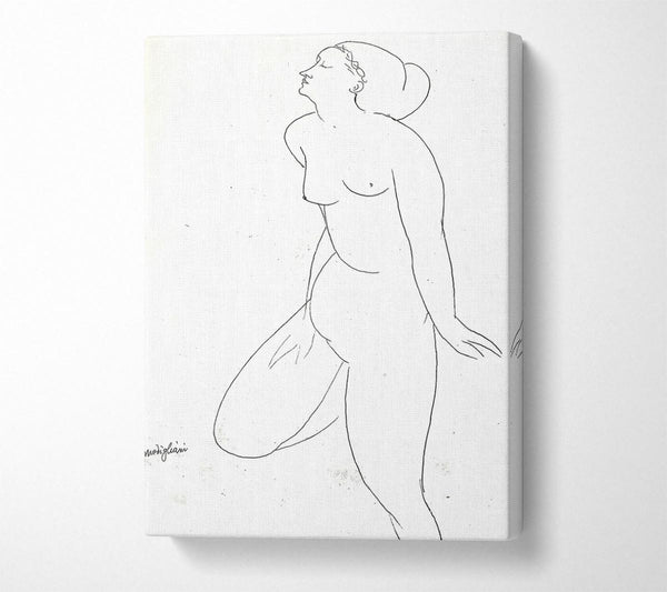  A Canvas Print of Modigliani Standing Nude 2 Canvas Print