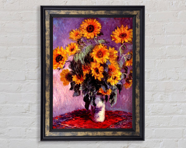 Monet Still Life Sunflowers Framed Print