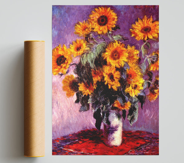 Monet Still Life Sunflowers Poster