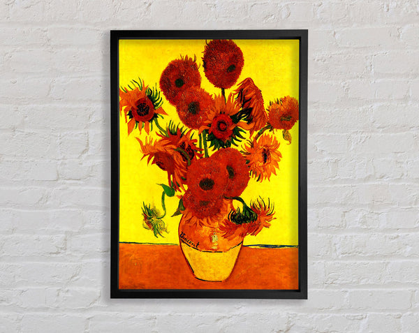 Van Gogh Still Life Vase With Fifteen Sunflowers 3 Framed Print