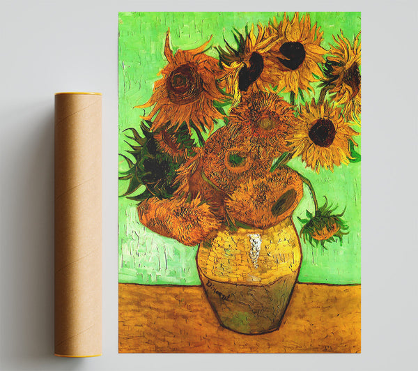 Van Gogh Still Life Vase With Twelve Sunflowers 2 Poster