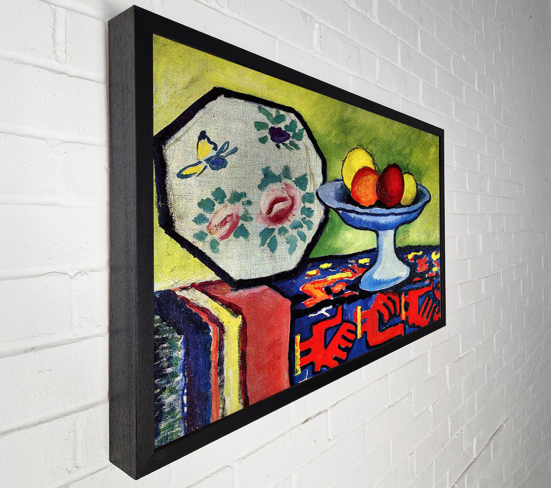  A Canvas Print of August Macke Still Life With Apple Peel And A Japanese Fan Canvas Print
