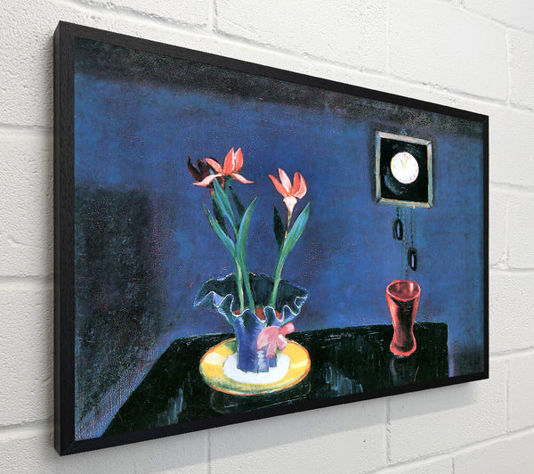 Walter Gramatte Still Life With Clock And Tulip Pot