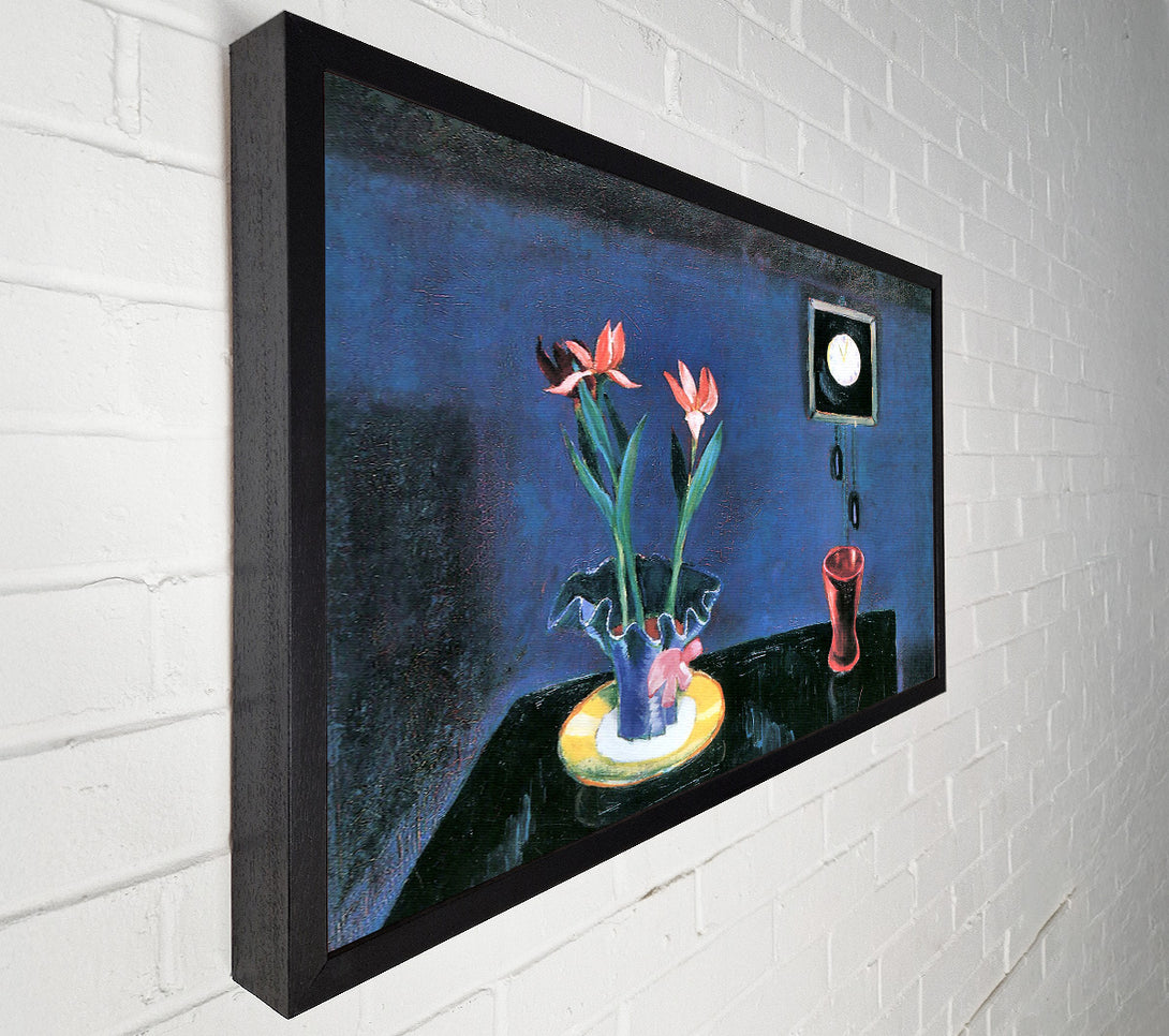  A Canvas Print of Walter Gramatte Still Life With Clock And Tulip Pot Canvas Print