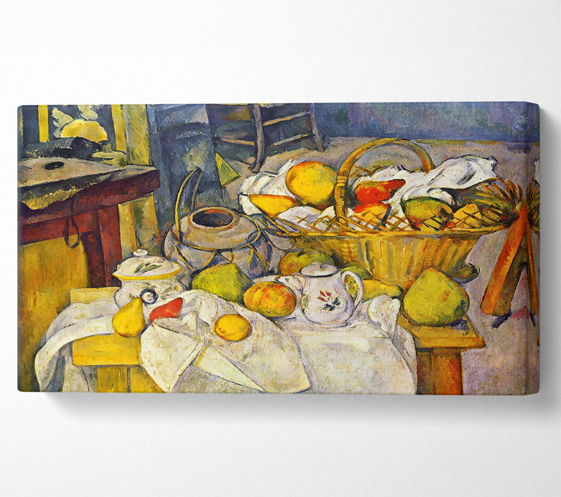  A Canvas Print of Cezanne Still Life With Fruit Basket Canvas Wall Art