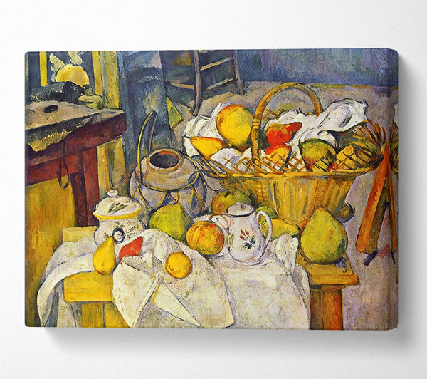  A Canvas Print of Cezanne Still Life With Fruit Basket Canvas Wall Art