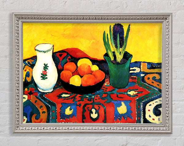 August Macke Still Life With Hyacinthe Framed Print