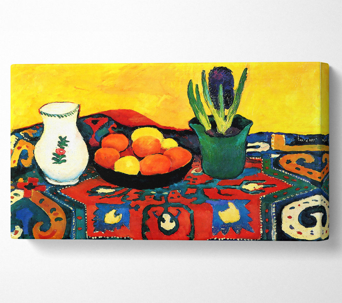  A Canvas Print of August Macke Still Life With Hyacinthe Canvas Wall Art