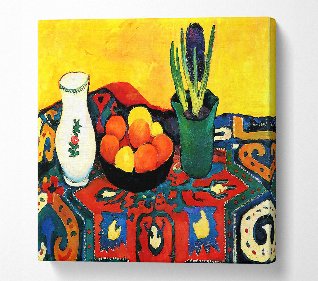  A Canvas Print of August Macke Still Life With Hyacinthe Canvas Wall Art