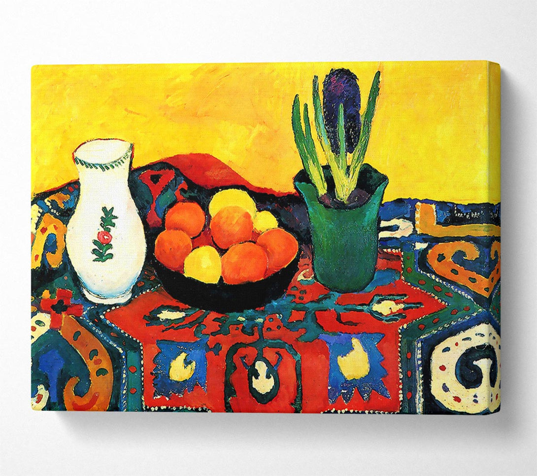  A Canvas Print of August Macke Still Life With Hyacinthe Canvas Wall Art