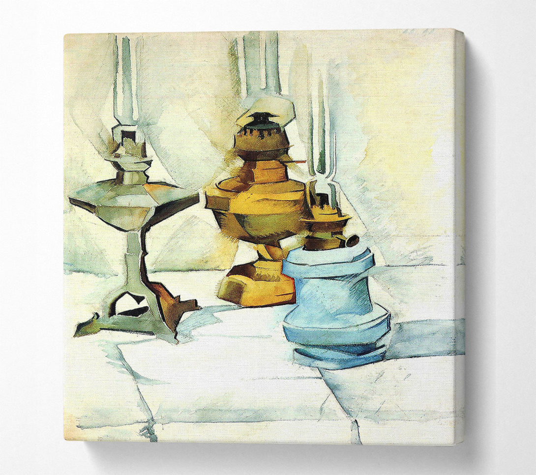  A Canvas Print of Juan Gris Still Life With Three Lamps Canvas Print