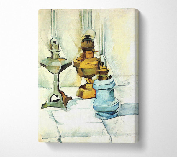  A Canvas Print of Juan Gris Still Life With Three Lamps Canvas Print