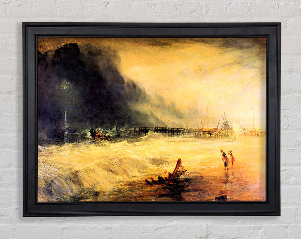 Joseph Mallord Turner Stranded Ship Framed Print