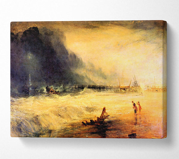  A Canvas Print of Joseph Mallord Turner Stranded Ship Canvas Print