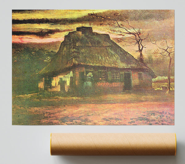 Van Gogh Straw Hut At Dusk Giclee Print